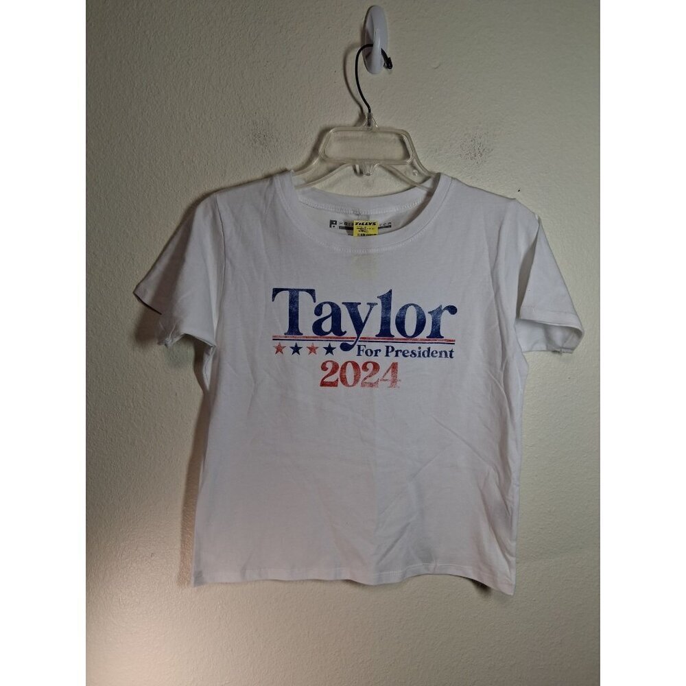 NWT Taylor For President T-Shirt Prince Peter Tee Casual White Girls Size XL